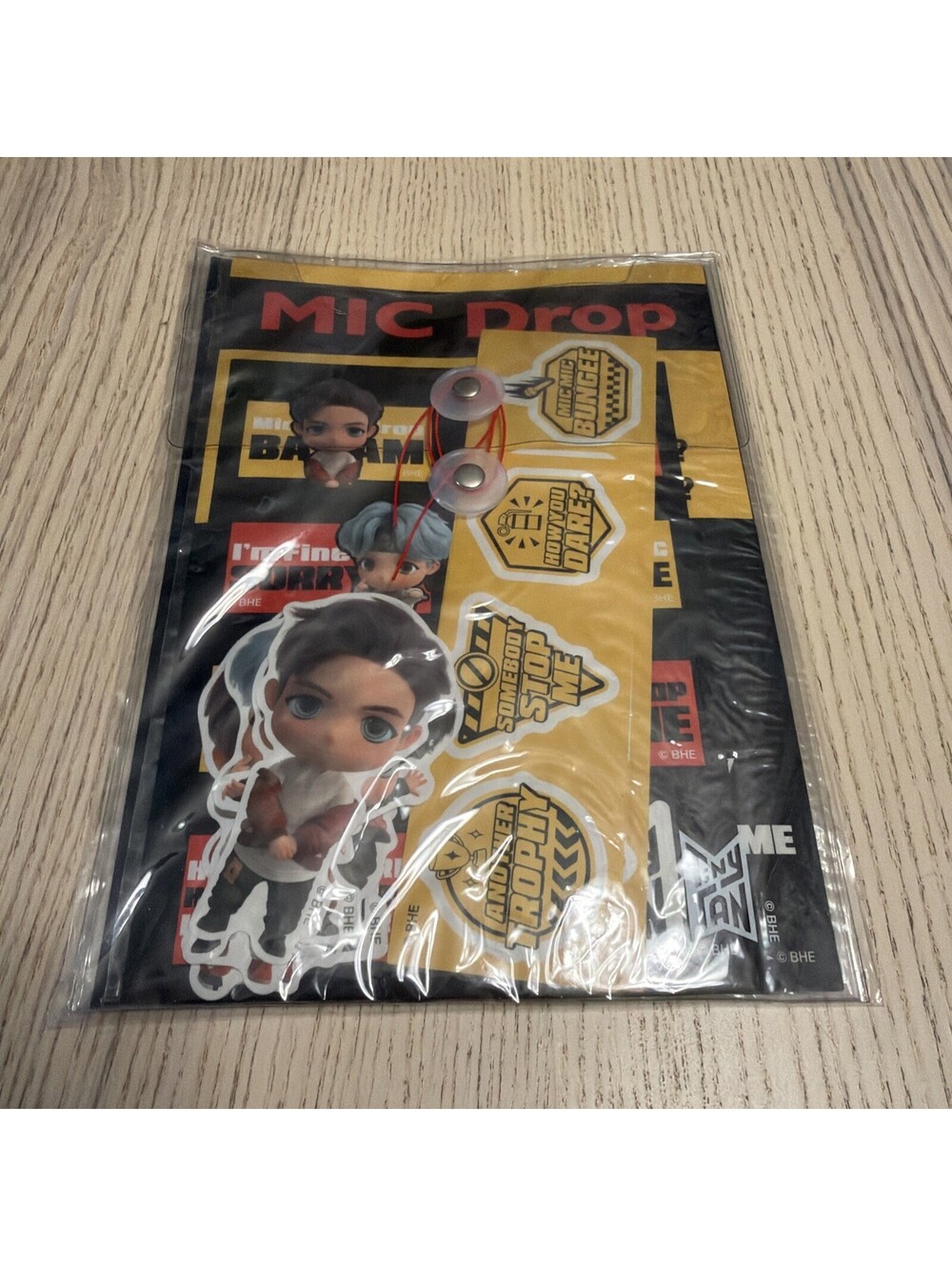 BTS TinyTAN Mic Drop Deco Sticker & Pouch Set Official Big Hit Merchandise K-Pop
